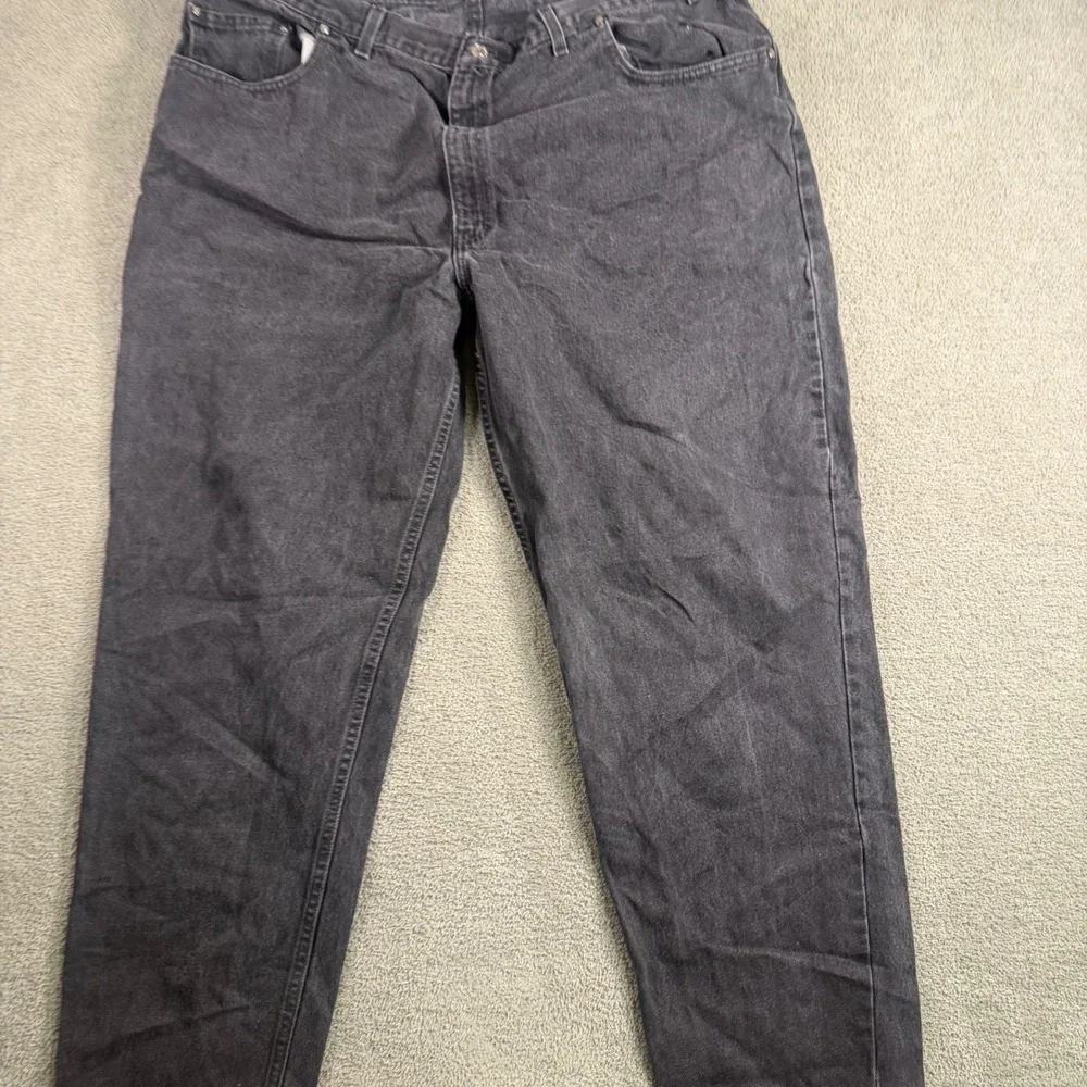 Levis Loose Fit Jeans Faded Black Denim Straight Leg Mens 46x34 Made in Mexico